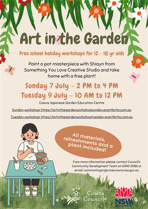 Flyer - Art in the Garden workshop - July 2024.png