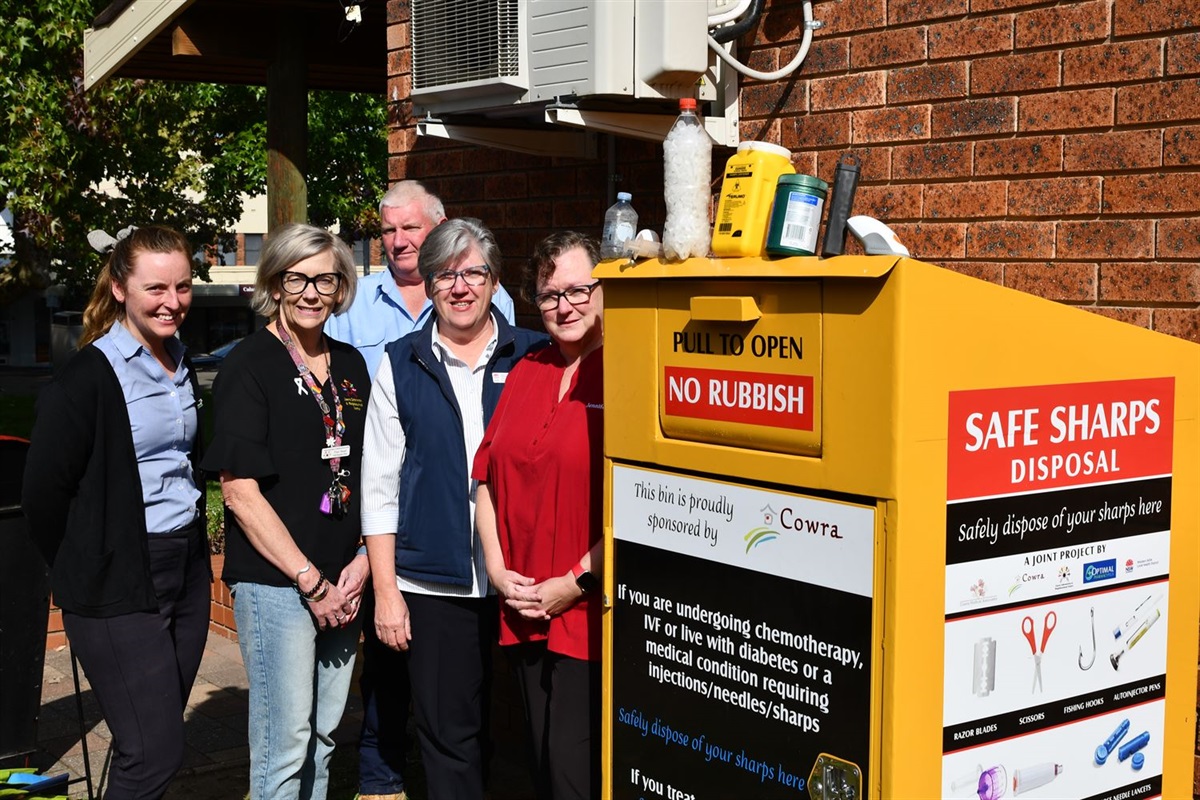 New Bins Help Residents Dispose of Sharps Safely Cowra Council